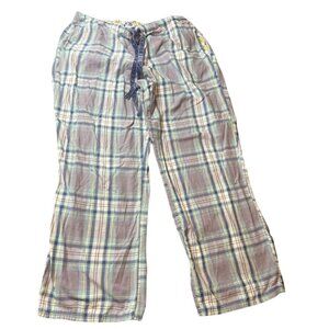 Boden Womens Casual Plaid Pajama Sleep Pants US 16 100% Cotton